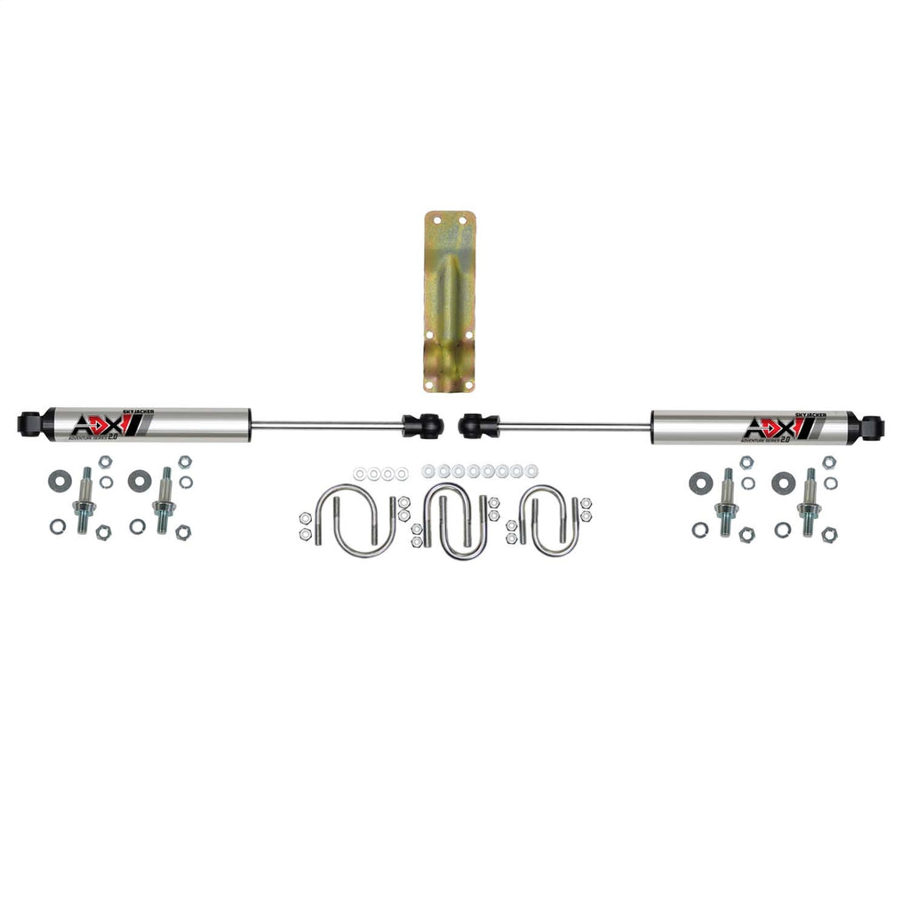 Skyjacker 2220 ADX 2.0 CNC Machined Polished Aluminum Dual Stabilizer Kit. for Select Chevrolet K10, Chevrolet K10 Pickup, Chevrolet K5 Blazer, Chevrolet V10, GMC C35/C3500 Pickup, GMC Jimmy, GMC K1500 Suburban, GMC K2500 Suburban, GMC K35, GMC K35/K3500