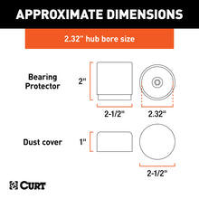 Load image into Gallery viewer, CURT 22232 2.32" Bearing Protectors &amp; Covers (2-Pack)