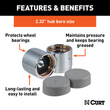 Load image into Gallery viewer, CURT 22232 2.32" Bearing Protectors &amp; Covers (2-Pack)