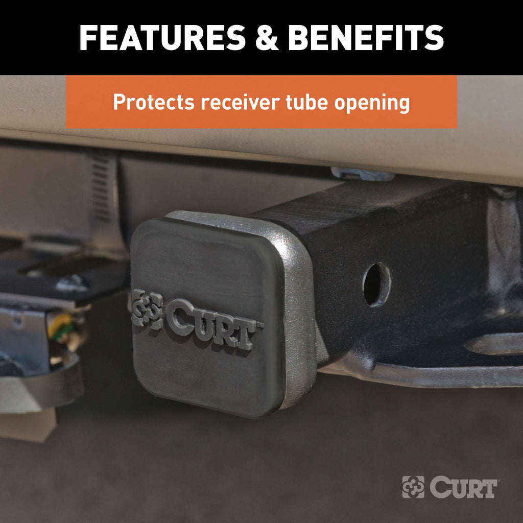 CURT 22271 1-1/4" Rubber Hitch Tube Cover