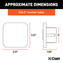 Load image into Gallery viewer, CURT 22276 2" Rubber Hitch Tube Cover (Packaged)