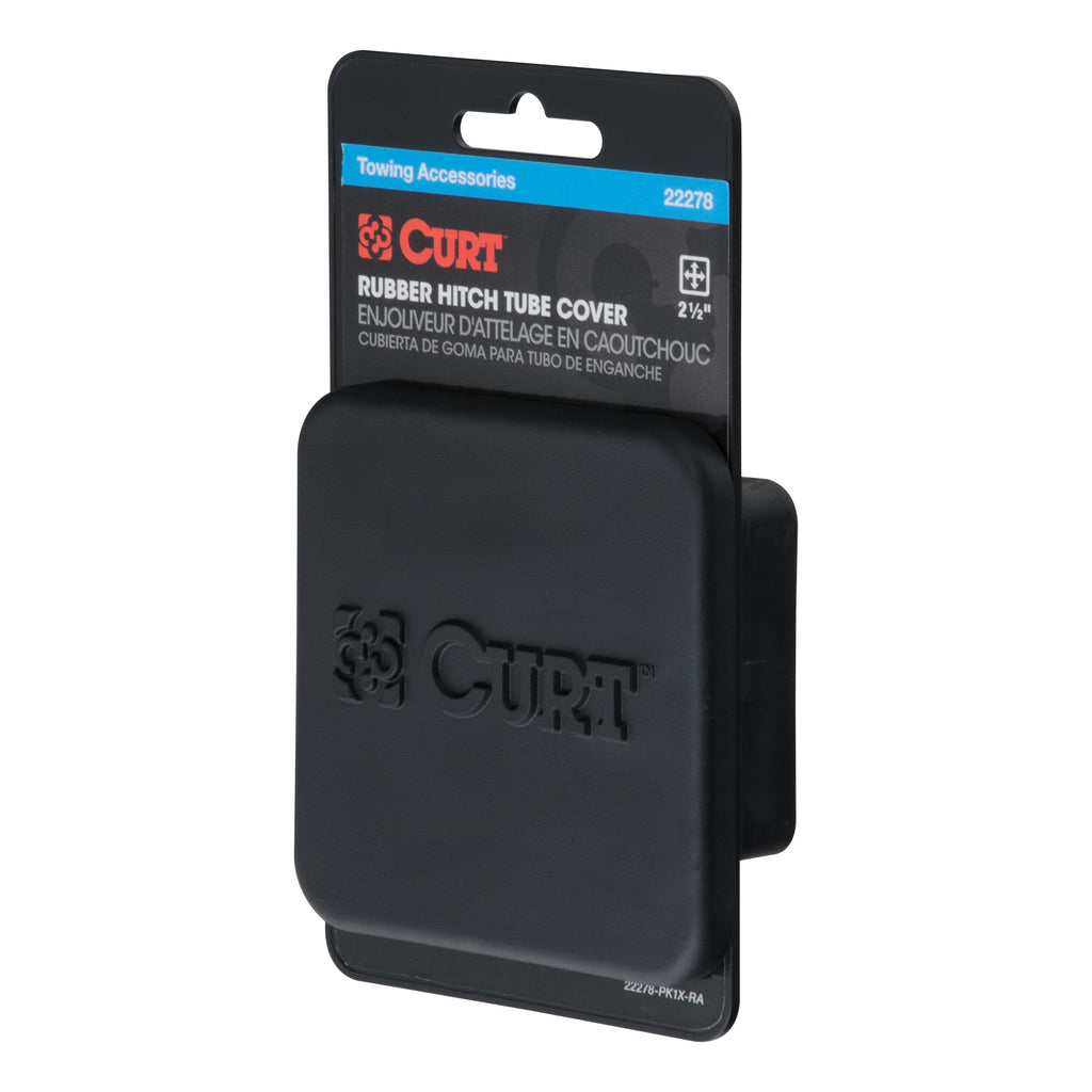 CURT 22278 2-1/2" Rubber Hitch Tube Cover (Packaged)