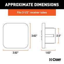 Load image into Gallery viewer, CURT 22278 2-1/2" Rubber Hitch Tube Cover (Packaged)