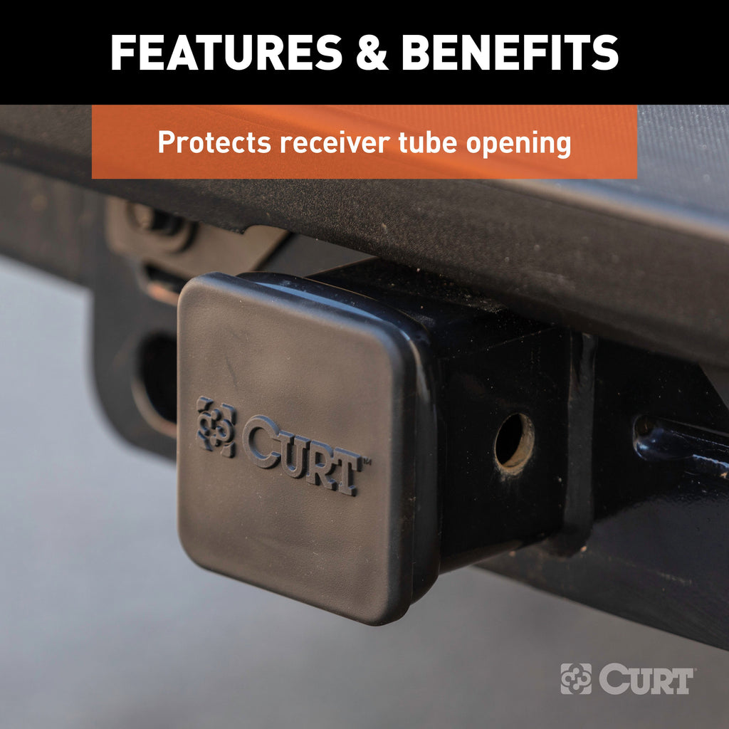 CURT 22278 2-1/2" Rubber Hitch Tube Cover (Packaged)