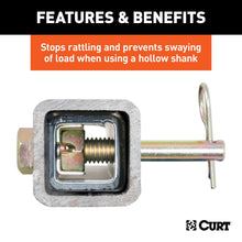 Load image into Gallery viewer, CURT 22315 Anti-Rattle Hitch Pin and Shim (Fits 1-1/4" Receiver with 1/2" Hole)