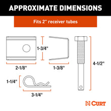 Load image into Gallery viewer, CURT 22323 Anti-Rattle Hitch Pin and Shim (Fits 2" Receiver with 5/8" Hole)