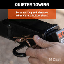 Load image into Gallery viewer, CURT 22323 Anti-Rattle Hitch Pin and Shim (Fits 2" Receiver with 5/8" Hole)