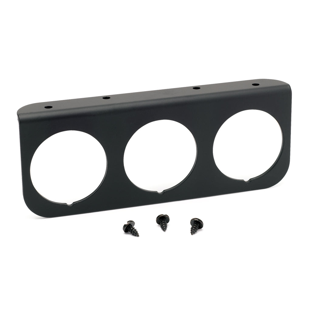 AutoMeter 2238 GAUGE MOUNTING PANEL, TRIPLE, 2 1/16", BLACK, ALUMINUM