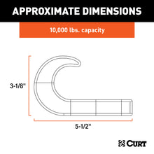 Load image into Gallery viewer, CURT 22401 Tow Hook with Hardware (10,000 lbs., Chrome)