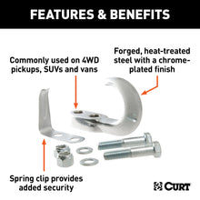 Load image into Gallery viewer, CURT 22401 Tow Hook with Hardware (10,000 lbs., Chrome)