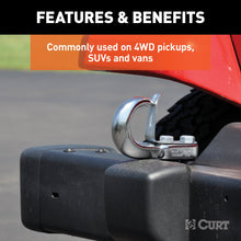 Load image into Gallery viewer, CURT 22401 Tow Hook with Hardware (10,000 lbs., Chrome)