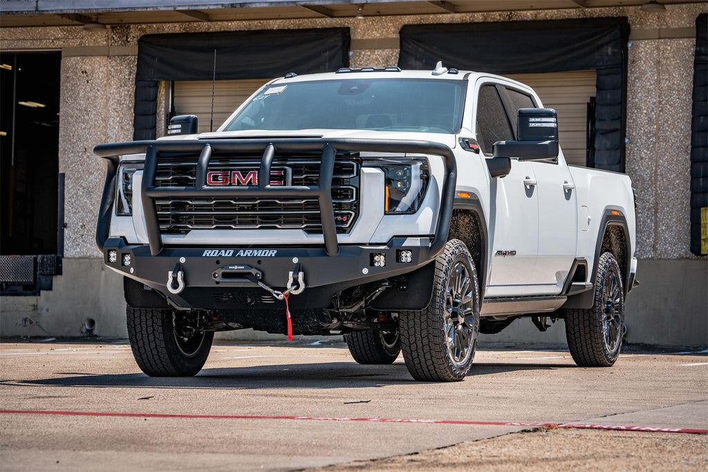 Road Armor 2242F2B Stealth Winch Front Bumper for Select GMC Sierra HD, GMC Sierra HD