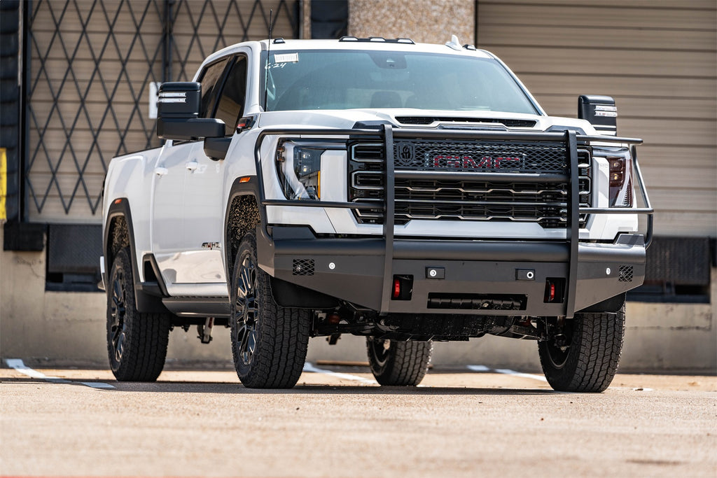 Road Armor 2242VF6B Vaquero Non-Winch Front Bumper for Select GMC Sierra HD, GMC Sierra HD