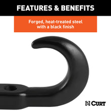 Load image into Gallery viewer, CURT 22430 Tow Hook (10,000 lbs., Black)