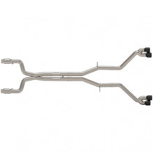 Load image into Gallery viewer, Kooks Custom Headers 22605361MD 3in. GREEN Catted Header-Back Muffler Delete Exhaust w/Black Quad Tips. for Select Chevrolet Camaro