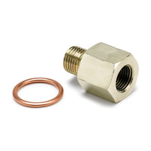 Load image into Gallery viewer, AutoMeter 2265 FITTING, ADAPTER, METRIC, M10X1 MALE TO 1/8" NPTF FEMALE, BRASS