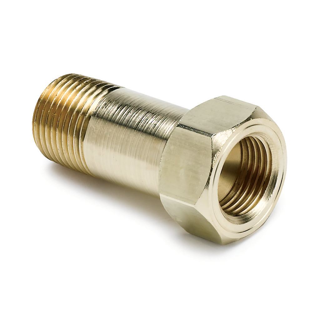 AutoMeter 2271 FITTING, ADAPTER, 3/8" NPT MALE, EXTENSION, BRASS, FOR MECH. TEMP. GAUGE