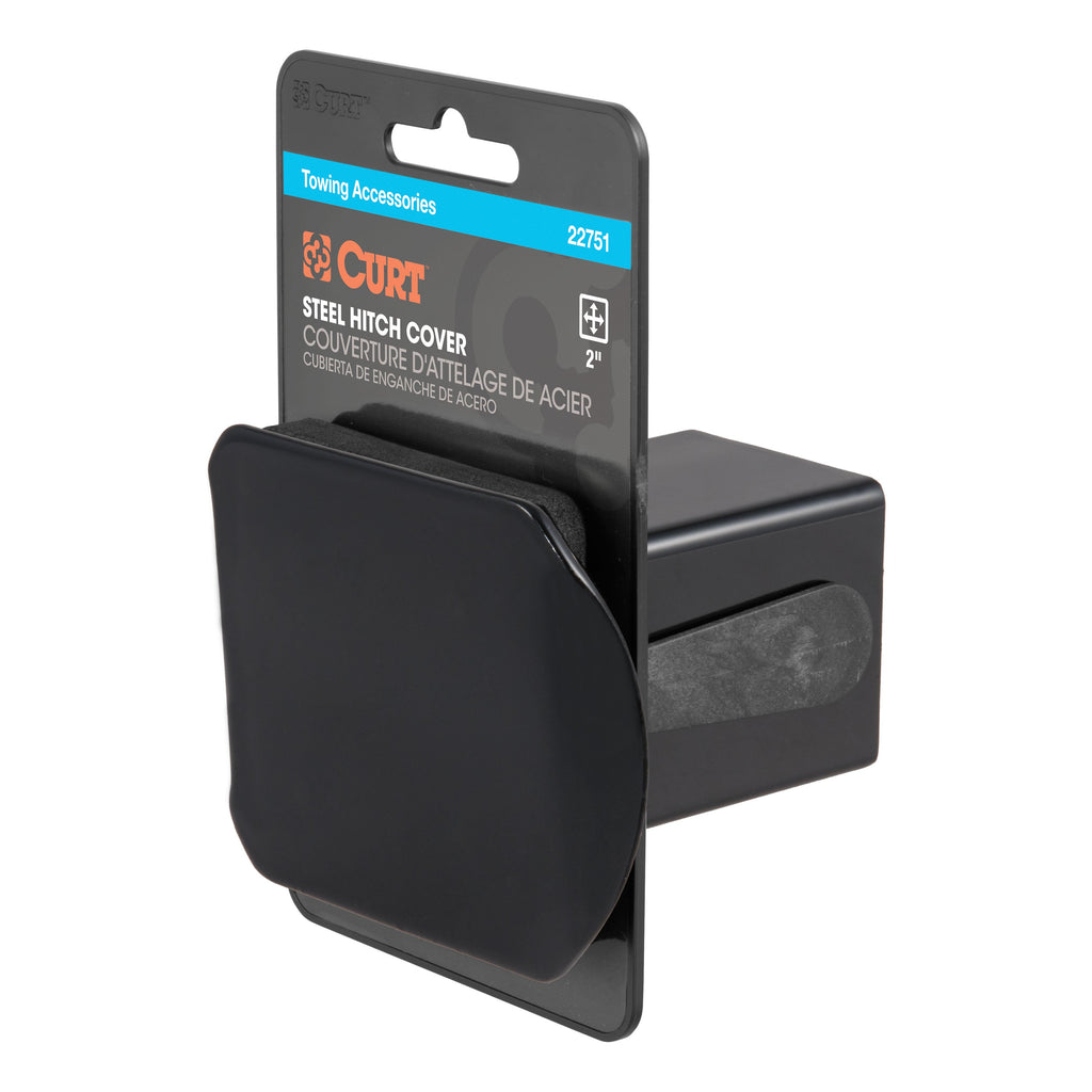 CURT 22751 2" Black Steel Hitch Tube Cover (Packaged)