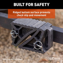 Load image into Gallery viewer, CURT 22803 HD Wheel Chock with Mounting Bracket