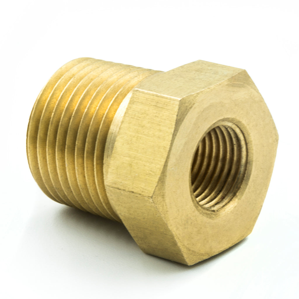 AutoMeter 2284 FITTING, ADAPTER, 3/8" NPT MALE, 1/8" NPT FEMALE, BRASS