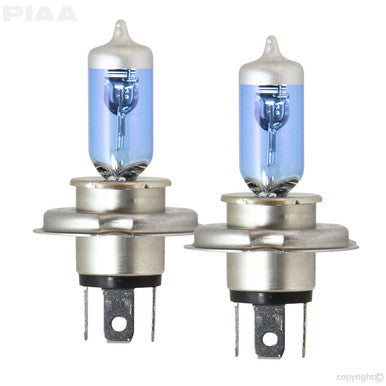 PIAA 23-10104 H4/9003 Xtreme White Hybrid Replacement Bulb, 12V, 60/55W, 3900K, Twin Pack