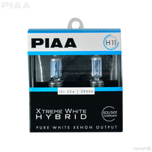 Load image into Gallery viewer, PIAA 23-10111 H11 Xtreme White Hybrid Replacement Bulb for Select Acura ILX, Acura MDX, Acura RDX, Acura RL, Acura TL, Acura TSX, Acura ZDX, Alfa Romeo Giulia, Audi A3, Audi A3 Quattro, Audi A4, Audi A4 Quattro, Audi A4 allroad, Audi A5, Audi A5 Quattro,