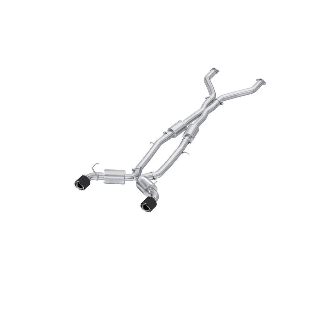 23-24-Nissan-Z-3.0L-Armor-Pro-T304-Stainless-Steel-3In-Cat-Back-Dual-Rear-Exit-W-5In-Od-Cf-Tip