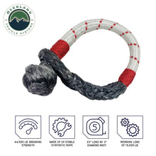Load image into Gallery viewer, 23-Inch-Soft-Shackle-716-Inch-Diameter-Soft-Shackle-Recovery-41,000-Lbs-With-Loop-And-Abrassive-Sleeve-With-Storage-Bag-Overland-Vehicle-Systems