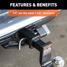 Load image into Gallery viewer, CURT 23020 1/2" Hitch Lock (1-1/4" Receiver, Deadbolt, Chrome)