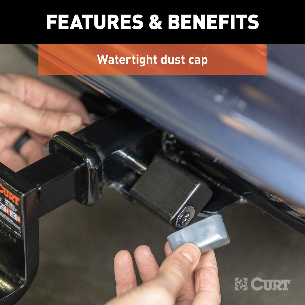 CURT 23020 1/2" Hitch Lock (1-1/4" Receiver, Deadbolt, Chrome)