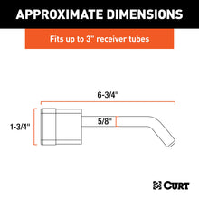 Load image into Gallery viewer, CURT 23021 5/8" Hitch Lock (2", 2-1/2" or 3" Receiver, Deadbolt, Chrome)