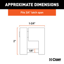Load image into Gallery viewer, CURT 23022 Coupler Lock (1/4" Pin, 3/4" Latch Span, Padlock, Brass-Plated)