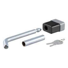 Load image into Gallery viewer, CURT 23024 1/2" Hitch Lock with 5/8" Adapter (1-1/4" or 2" Receiver, Deadbolt, Chrome)