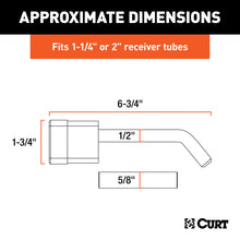 Load image into Gallery viewer, CURT 23024 1/2" Hitch Lock with 5/8" Adapter (1-1/4" or 2" Receiver, Deadbolt, Chrome)