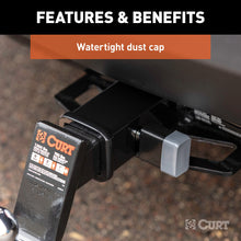 Load image into Gallery viewer, CURT 23024 1/2" Hitch Lock with 5/8" Adapter (1-1/4" or 2" Receiver, Deadbolt, Chrome)