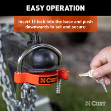 Load image into Gallery viewer, CURT 23090-KA Universal Trailer Coupler Lock, Keyed Alike