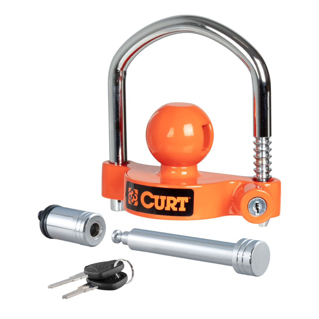 CURT 23092 Hitch & Coupler Lock Set, 2" or 2-1/2" Receivers, 1-7/8" to 2-5/16" Couplers
