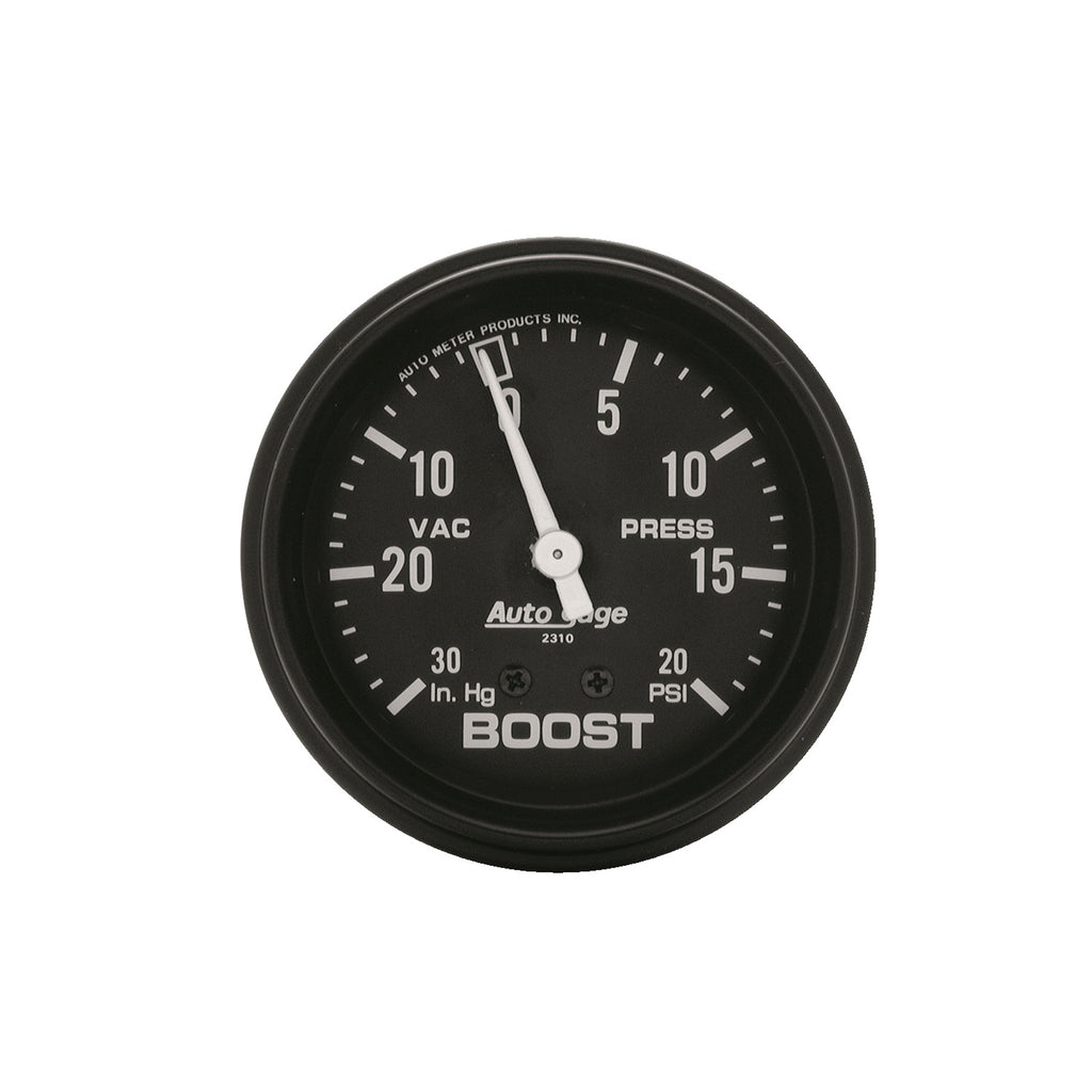 AutoMeter 2310 GAUGE, VAC/BOOST, 2 5/8", 30INHG-20PSI, MECHANICAL, BLACK, AUTOGAGE