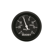 Load image into Gallery viewer, AutoMeter 2310 GAUGE, VAC/BOOST, 2 5/8", 30INHG-20PSI, MECHANICAL, BLACK, AUTOGAGE