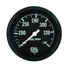 Load image into Gallery viewer, AutoMeter 2314 GAUGE, OIL TEMPERATURE, 2 5/8" 100-340?F, MECHANICAL, BLACK, AUTOGAGE