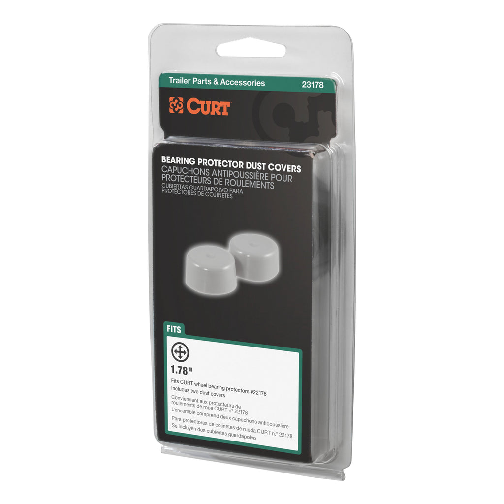 CURT 23178 1.78" Bearing Protector Dust Covers (2-Pack)