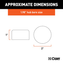 Load image into Gallery viewer, CURT 23198 1.98" Bearing Protector Dust Covers (2-Pack)
