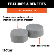 Load image into Gallery viewer, CURT 23198 1.98" Bearing Protector Dust Covers (2-Pack)