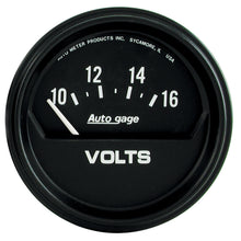 Load image into Gallery viewer, AutoMeter 2319 GAUGE, VOLTMETER, 2 5/8", 16V, ELEC, BLACK, AUTOGAGE
