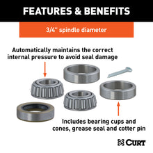Load image into Gallery viewer, CURT 23209 3/4" Wheel Bearing Kit