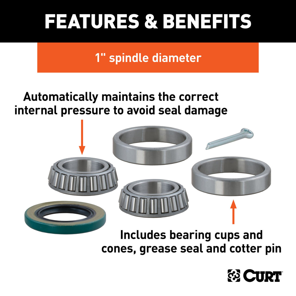 CURT 23210 1" Wheel Bearing Kit