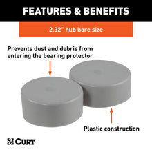 Load image into Gallery viewer, CURT 23232 2.32" Bearing Protector Dust Covers (2-Pack)