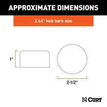 Load image into Gallery viewer, CURT 23244 2.44" Bearing Protector Dust Covers (2-Pack)