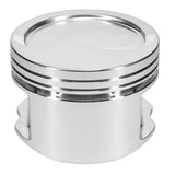 JE Pistons 232456 Piston Set, 2618, Inv Dome/Dish, 4.350 Bore, 2.058 CD, 0.990 Pin, Set of 8.