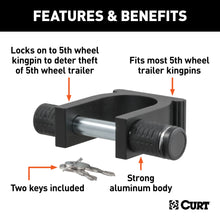 Load image into Gallery viewer, CURT 23255 5th Wheel Kingpin Lock (Fits 2" Diameter Kingpin)
